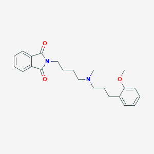 molecular formula C23H28N2O3 B053856 1H-Isoindole-1,3(2H)-dione, 2-[4-[[3-(2-methoxyphenyl)propyl]methylamino]butyl]- CAS No. 120991-60-8