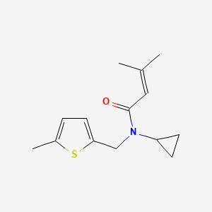 molecular formula C14H19NOS B5385657 N-cyclopropyl-3-methyl-N-[(5-methyl-2-thienyl)methyl]but-2-enamide 