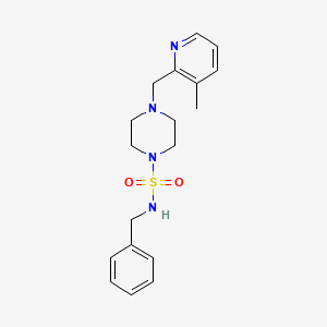 molecular formula C18H24N4O2S B5385714 N-benzyl-4-[(3-methylpyridin-2-yl)methyl]piperazine-1-sulfonamide 