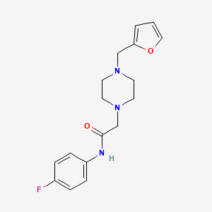 molecular formula C17H20FN3O2 B5385779 N-(4-fluorophenyl)-2-[4-(furan-2-ylmethyl)piperazin-1-yl]acetamide 