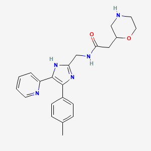 molecular formula C22H25N5O2 B5386063 N-{[4-(4-methylphenyl)-5-(2-pyridinyl)-1H-imidazol-2-yl]methyl}-2-(2-morpholinyl)acetamide hydrochloride 