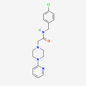 molecular formula C18H21ClN4O B5386196 N-[(4-chlorophenyl)methyl]-2-[4-(pyridin-2-yl)piperazin-1-yl]acetamide 