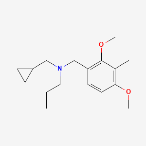 molecular formula C17H27NO2 B5386246 N-(cyclopropylmethyl)-N-[(2,4-dimethoxy-3-methylphenyl)methyl]propan-1-amine 