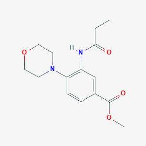 molecular formula C15H20N2O4 B5386302 Methyl 4-(morpholin-4-yl)-3-(propanoylamino)benzoate 