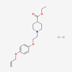 molecular formula C19H28ClNO4 B5386304 Ethyl 1-[2-(4-prop-2-enoxyphenoxy)ethyl]piperidine-4-carboxylate;hydrochloride 