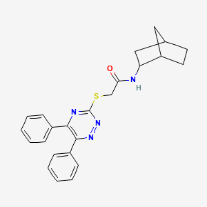 molecular formula C24H24N4OS B5386420 N-bicyclo[2.2.1]hept-2-yl-2-[(5,6-diphenyl-1,2,4-triazin-3-yl)thio]acetamide 