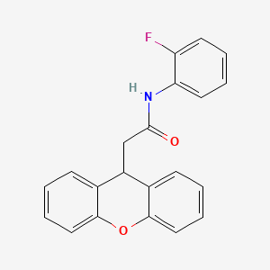 molecular formula C21H16FNO2 B5386428 N-(2-fluorophenyl)-2-(9H-xanthen-9-yl)acetamide 