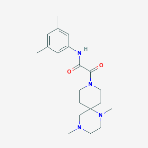 molecular formula C20H30N4O2 B5386464 N-(3,5-dimethylphenyl)-2-(1,4-dimethyl-1,4,9-triazaspiro[5.5]undec-9-yl)-2-oxoacetamide 