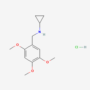molecular formula C13H20ClNO3 B5386771 N-[(2,4,5-trimethoxyphenyl)methyl]cyclopropanamine;hydrochloride 
