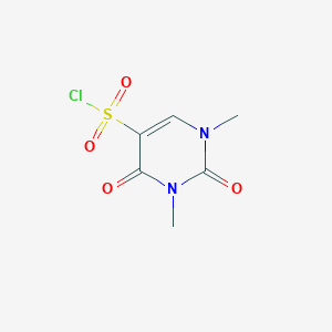 molecular formula C6H7ClN2O4S B053868 1,3-Dimethyl-2,4-dioxo-1,2,3,4-tetrahydropyrimidine-5-sulfonyl chloride CAS No. 124788-36-9
