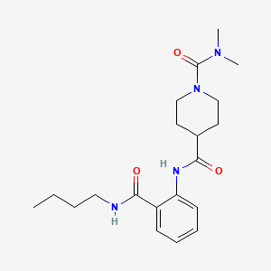 molecular formula C20H30N4O3 B5386855 N4-[2-(BUTYLCARBAMOYL)PHENYL]-N1,N1-DIMETHYLPIPERIDINE-1,4-DICARBOXAMIDE 