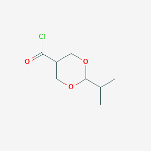molecular formula C8H13ClO3 B053869 2-(Propan-2-yl)-1,3-dioxane-5-carbonyl chloride CAS No. 116193-73-8