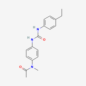 molecular formula C18H21N3O2 B5388124 N-(4-{[(4-ethylphenyl)carbamoyl]amino}phenyl)-N-methylacetamide 