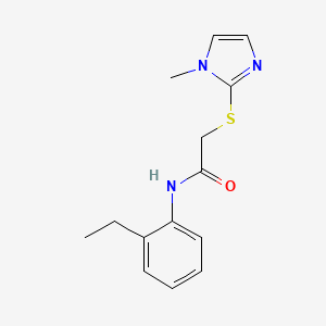 molecular formula C14H17N3OS B5388150 N-(2-ethylphenyl)-2-[(1-methyl-1H-imidazol-2-yl)sulfanyl]acetamide 