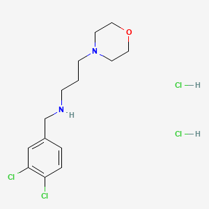 molecular formula C14H22Cl4N2O B5388157 N-[(3,4-dichlorophenyl)methyl]-3-morpholin-4-ylpropan-1-amine;dihydrochloride 