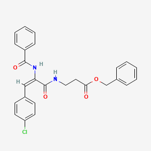 molecular formula C26H23ClN2O4 B5388276 benzyl 3-[[(E)-2-benzamido-3-(4-chlorophenyl)prop-2-enoyl]amino]propanoate 