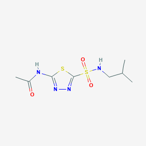 molecular formula C8H14N4O3S2 B5388302 N-{5-[(isobutylamino)sulfonyl]-1,3,4-thiadiazol-2-yl}acetamide 