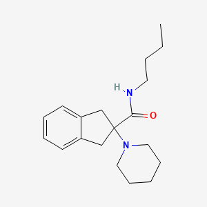 molecular formula C19H28N2O B5388305 N-butyl-2-(1-piperidinyl)-2-indanecarboxamide 