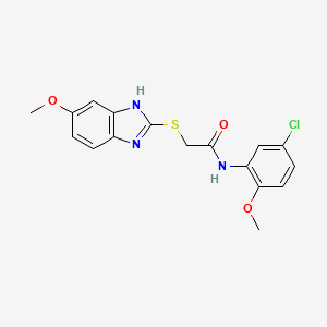molecular formula C17H16ClN3O3S B5388487 N-(5-CHLORO-2-METHOXYPHENYL)-2-[(5-METHOXY-1H-1,3-BENZODIAZOL-2-YL)SULFANYL]ACETAMIDE 