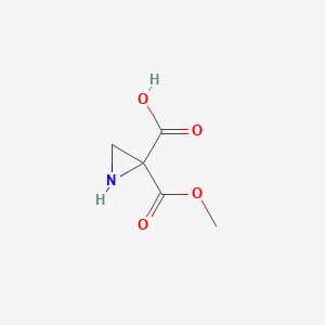 molecular formula C5H7NO4 B053885 2-(Methoxycarbonyl)aziridine-2-carboxylic acid CAS No. 116850-90-9