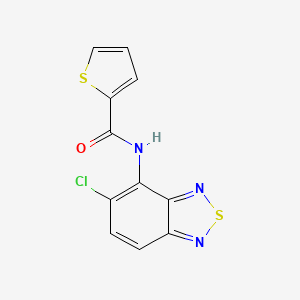 molecular formula C11H6ClN3OS2 B5388751 N-(5-chloro-2,1,3-benzothiadiazol-4-yl)-2-thiophenecarboxamide 