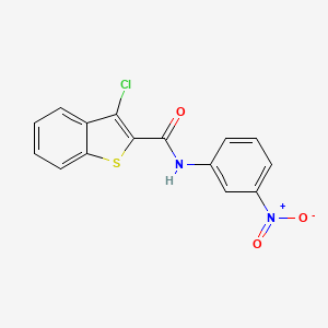 molecular formula C15H9ClN2O3S B5388789 3-chloro-N-(3-nitrophenyl)-1-benzothiophene-2-carboxamide 