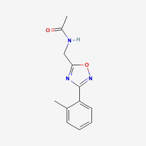 molecular formula C12H13N3O2 B5388959 N-{[3-(2-methylphenyl)-1,2,4-oxadiazol-5-yl]methyl}acetamide 