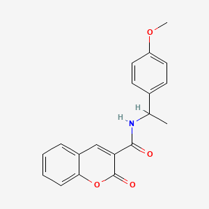 molecular formula C19H17NO4 B5389005 N-[1-(4-methoxyphenyl)ethyl]-2-oxo-2H-chromene-3-carboxamide 