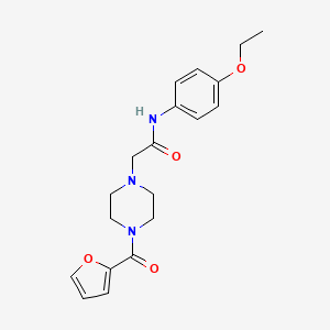 molecular formula C19H23N3O4 B5389016 N-(4-ethoxyphenyl)-2-[4-(furan-2-carbonyl)piperazin-1-yl]acetamide 