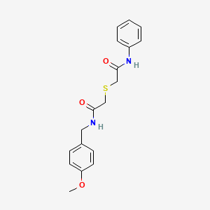 molecular formula C18H20N2O3S B5389064 N-[(4-METHOXYPHENYL)METHYL]-2-{[(PHENYLCARBAMOYL)METHYL]SULFANYL}ACETAMIDE 