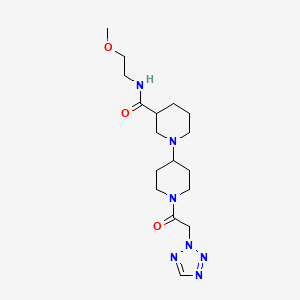 molecular formula C17H29N7O3 B5389087 N-(2-methoxyethyl)-1'-(2H-tetrazol-2-ylacetyl)-1,4'-bipiperidine-3-carboxamide 