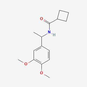 molecular formula C15H21NO3 B5389135 N-[1-(3,4-dimethoxyphenyl)ethyl]cyclobutanecarboxamide 