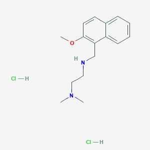 molecular formula C16H24Cl2N2O B5389172 N'-[(2-methoxy-1-naphthyl)methyl]-N,N-dimethyl-1,2-ethanediamine dihydrochloride 