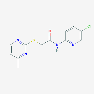 molecular formula C12H11ClN4OS B5389176 N-(5-chloropyridin-2-yl)-2-[(4-methylpyrimidin-2-yl)sulfanyl]acetamide 