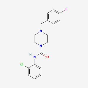 molecular formula C18H19ClFN3O B5389261 N-(2-chlorophenyl)-4-[(4-fluorophenyl)methyl]piperazine-1-carboxamide 
