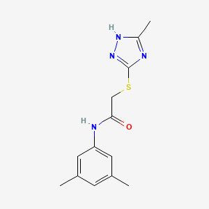 molecular formula C13H16N4OS B5389329 N-(3,5-dimethylphenyl)-2-[(5-methyl-4H-1,2,4-triazol-3-yl)thio]acetamide 