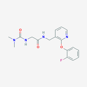 molecular formula C17H19FN4O3 B5389379 N~2~-[(dimethylamino)carbonyl]-N~1~-{[2-(2-fluorophenoxy)pyridin-3-yl]methyl}glycinamide 