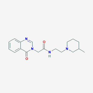 molecular formula C18H24N4O2 B5389417 N-[2-(3-methylpiperidin-1-yl)ethyl]-2-(4-oxoquinazolin-3(4H)-yl)acetamide 