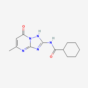 molecular formula C13H17N5O2 B5389496 N-{7-Hydroxy-5-methyl-[1,2,4]triazolo[1,5-A]pyrimidin-2-YL}cyclohexanecarboxamide 