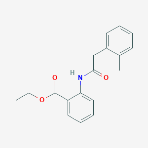 molecular formula C18H19NO3 B5389652 ETHYL 2-{[2-(2-METHYLPHENYL)ACETYL]AMINO}BENZOATE 