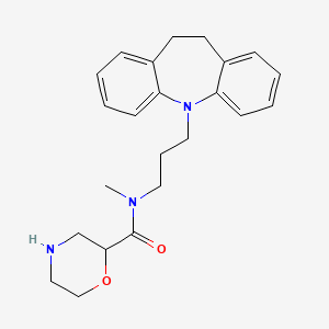 molecular formula C23H29N3O2 B5389660 N-[3-(10,11-dihydro-5H-dibenzo[b,f]azepin-5-yl)propyl]-N-methyl-2-morpholinecarboxamide hydrochloride 