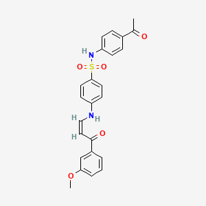 molecular formula C24H22N2O5S B5389684 N-(4-acetylphenyl)-4-[[(Z)-3-(3-methoxyphenyl)-3-oxoprop-1-enyl]amino]benzenesulfonamide 