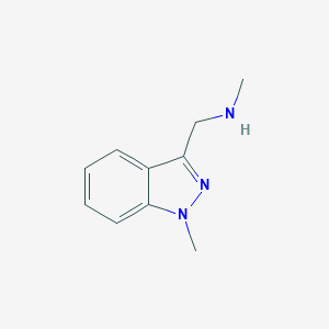 molecular formula C10H13N3 B053897 N-Methyl-N-[(1-methyl-1H-indazol-3-yl)methyl]amine CAS No. 124491-38-9