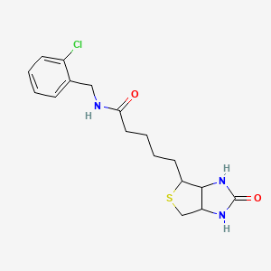 molecular formula C17H22ClN3O2S B5389735 N-(2-chlorobenzyl)-5-(2-oxohexahydro-1H-thieno[3,4-d]imidazol-4-yl)pentanamide 