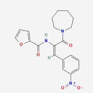 molecular formula C20H21N3O5 B5389736 N-[1-(1-azepanylcarbonyl)-2-(3-nitrophenyl)vinyl]-2-furamide 