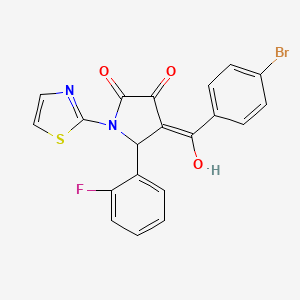 molecular formula C20H12BrFN2O3S B5389808 4-(4-bromobenzoyl)-5-(2-fluorophenyl)-3-hydroxy-1-(1,3-thiazol-2-yl)-2,5-dihydro-1H-pyrrol-2-one 