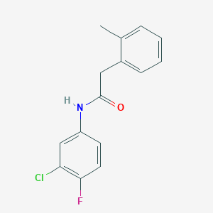 molecular formula C15H13ClFNO B5389855 N-(3-chloro-4-fluorophenyl)-2-(2-methylphenyl)acetamide 