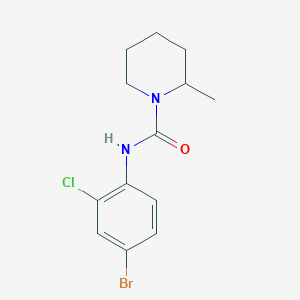 molecular formula C13H16BrClN2O B5389926 N-(4-bromo-2-chlorophenyl)-2-methylpiperidine-1-carboxamide 