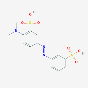 molecular formula C14H15N3O6S2 B053900 2-(Dimethylamino)-5-[(3-sulfophenyl)diazenyl]benzenesulfonic acid CAS No. 125183-56-4