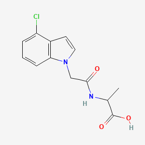 molecular formula C13H13ClN2O3 B5390035 N-[(4-chloro-1H-indol-1-yl)acetyl]alanine 